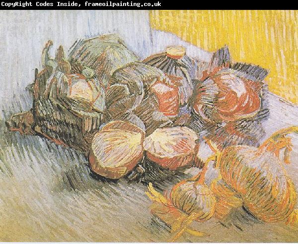 Vincent Van Gogh Still life with red cabbage and onions